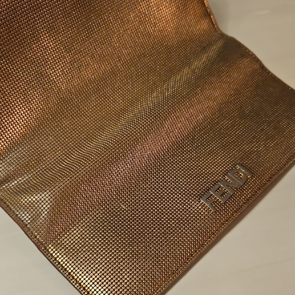 Vintage Fendi Gold Metallic Wallet